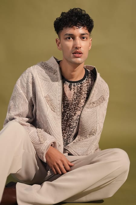 Buy Nikita Mhaisalkar Black Chiffon Abstract Print Tee Online at Aza Fashions Buy_Nikita Mhaisalkar_Black Chiffon Abstract Print Tee _Online_at_Aza_Fashions