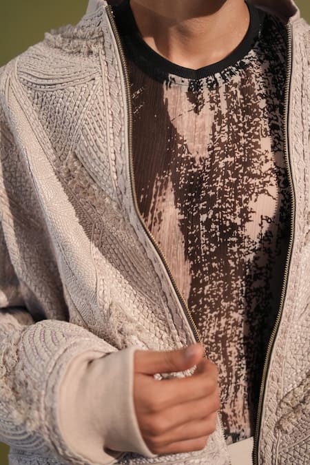 Nikita Mhaisalkar Black Chiffon Abstract Print Tee at Aza Fashions Nikita Mhaisalkar_Black Chiffon Abstract Print Tee _at_Aza_Fashions