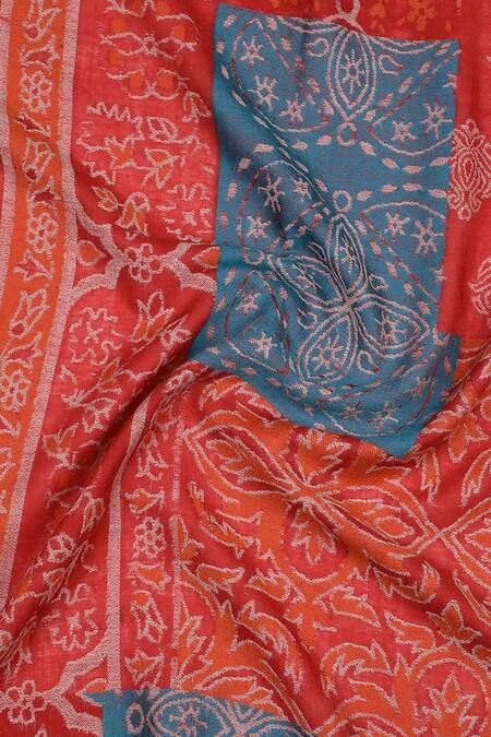 Buy Shingora Red Printed Flower Stole Online at Aza Fashions Buy_Shingora_Red Printed Flower Stole _Online_at_Aza_Fashions