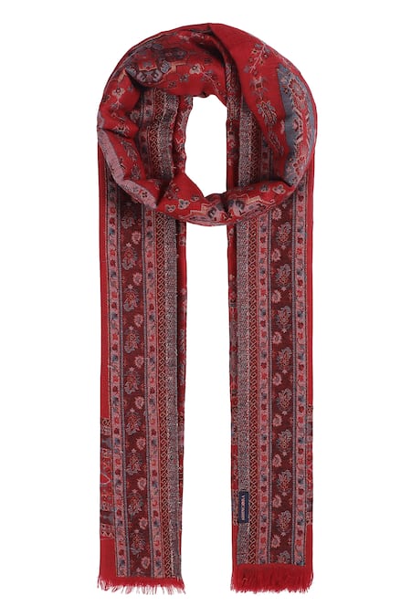 Buy Shingora Maroon Woven Abstract Stole Online at Aza Fashions Buy_Shingora_Maroon Woven Abstract Stole _Online_at_Aza_Fashions