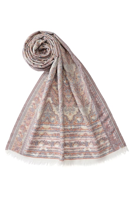 Buy Shingora Off White Woven Floral Stole Online at Aza Fashions Buy_Shingora_Off White Woven Floral Stole _Online_at_Aza_Fashions