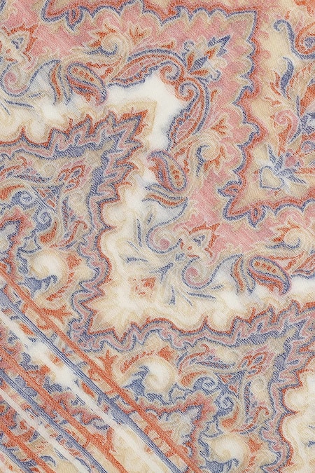 Shingora Off White Woven Floral Stole at Aza Fashions Shingora_Off White Woven Floral Stole _at_Aza_Fashions