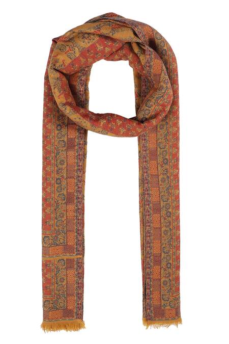 Buy Shingora Yellow Woven Floral Jacquard Pattern Stole Online at Aza Fashions Buy_Shingora_Yellow Woven Floral Jacquard Pattern Stole _Online_at_Aza_Fashions