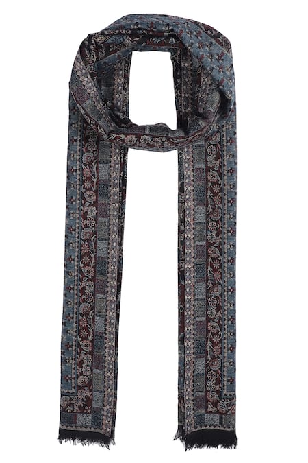 Buy Shingora Black Woven Floral Pattern Stole Online at Aza Fashions Buy_Shingora_Black Woven Floral Pattern Stole _Online_at_Aza_Fashions