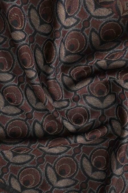 Shop Shingora Black Woven Floral Jacquard Pattern Stole Online at Aza Fashions Shop_Shingora_Black Woven Floral Jacquard Pattern Stole _Online_at_Aza_Fashions