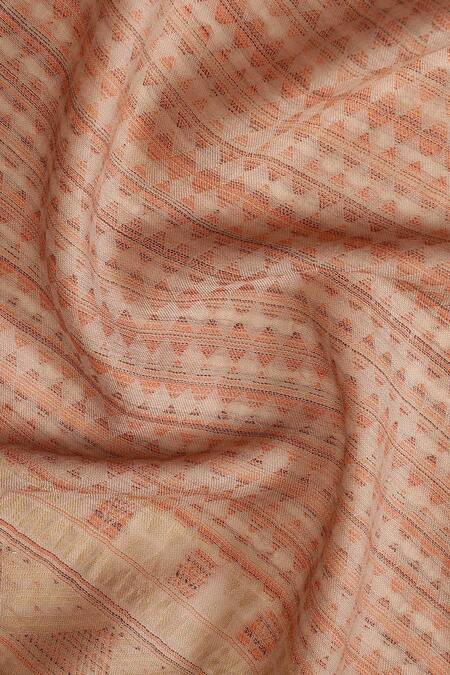 Shop Shingora Maroon Woven Jacquard Stripe Pattern Stole Online at Aza Fashions Shop_Shingora_Maroon Woven Jacquard Stripe Pattern Stole _Online_at_Aza_Fashions