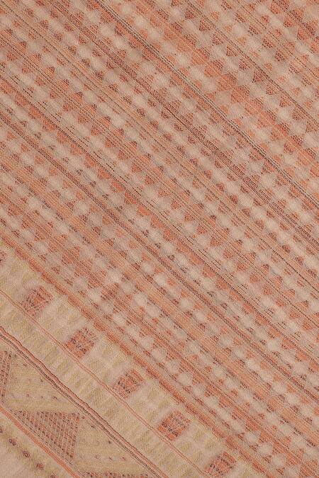 Shingora Maroon Woven Jacquard Stripe Pattern Stole at Aza Fashions Shingora_Maroon Woven Jacquard Stripe Pattern Stole _at_Aza_Fashions