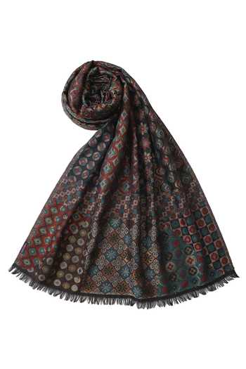 Buy_Shingora_Black Kani Floral Woven Stole _Online_at_Aza_Fashions