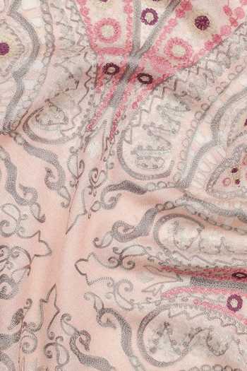 Shop_Shingora_Pink Printed Floral Pattern Stole_Online_at_Aza_Fashions