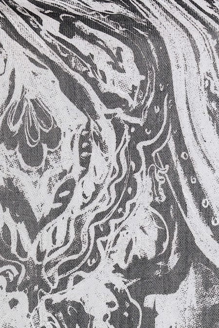 Buy_Shingora_Black Woven Abstract Pattern Stole _Online_at_Aza_Fashions