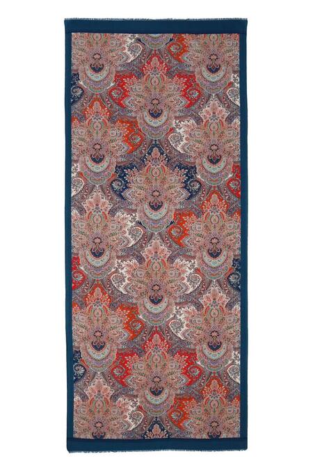 Buy Shingora Blue Printed Floral Pattern Stole Online at Aza Fashions Buy_Shingora_Blue Printed Floral Pattern Stole _Online_at_Aza_Fashions