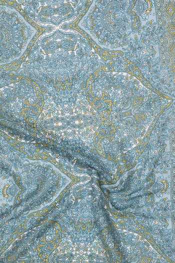 Buy_Shingora_Blue Mughal Print Stole _Online_at_Aza_Fashions