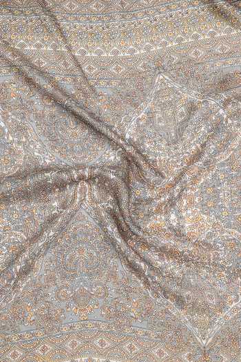 Buy_Shingora_Grey Mughal Print Vintage Stole _Online_at_Aza_Fashions