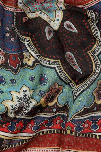 Buy_Shingora_Blue Floral And Mughal Print & Stole _Online_at_Aza_Fashions