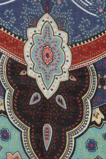Shop_Shingora_Blue Floral And Mughal Print & Stole _Online_at_Aza_Fashions