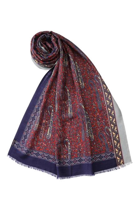 Buy Shingora Maroon Printed Paisley And Floral Stole Online at Aza Fashions Buy_Shingora_Maroon Printed Paisley And Floral Stole _Online_at_Aza_Fashions