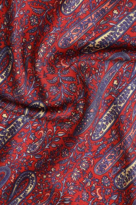 Shop Shingora Maroon Printed Paisley And Floral Stole Online at Aza Fashions Shop_Shingora_Maroon Printed Paisley And Floral Stole _Online_at_Aza_Fashions