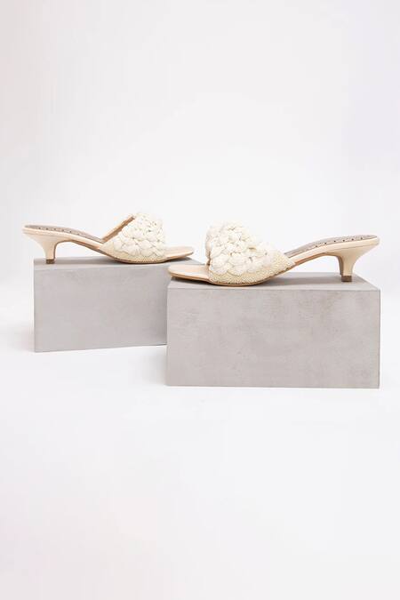 Doux Amour Ivory Cut Dana Work Rosalind Belinda Peony Kitten Heels Online at Aza Fashions Doux Amour_Ivory Cut Dana Work Rosalind Belinda Peony Kitten Heels _Online_at_Aza_Fashions