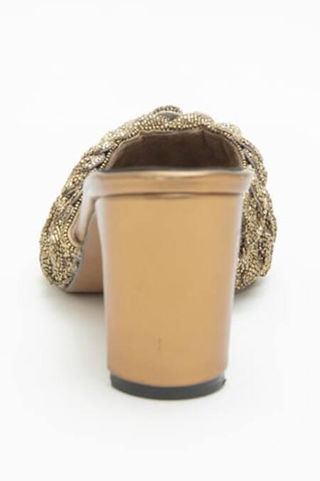 Buy Doux Amour Gold Cut Dana Work Matilda Belinda Embellished Heels Online at Aza Fashions Buy_Doux Amour_Gold Cut Dana Work Matilda Belinda Embellished Heels _Online_at_Aza_Fashions