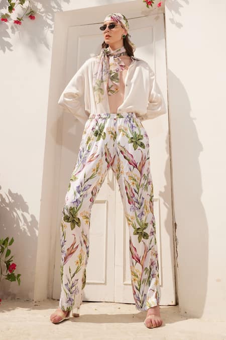 Floral Print Wide Leg Trousers – Stone Fabrics and Sewing Surgery