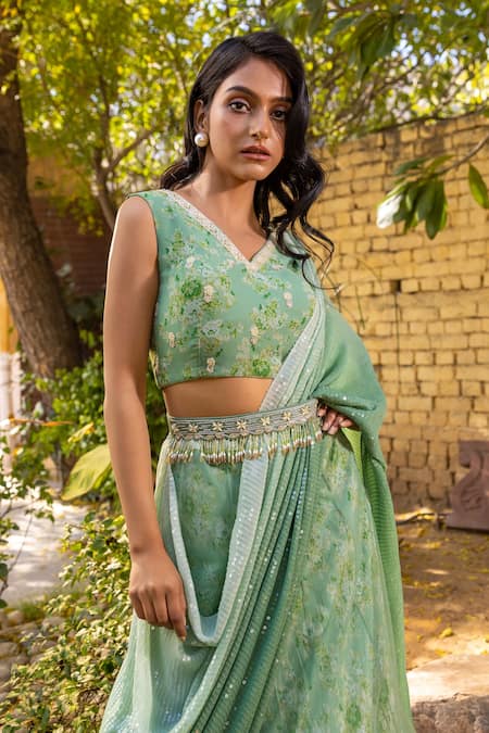 Fully stitched half saree or Lehenga set – Ooviya Textile
