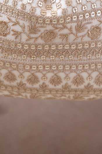 Buy_Amyra_Off White Embroidery, Tassels Floral Potli Bag _Online_at_Aza_Fashions