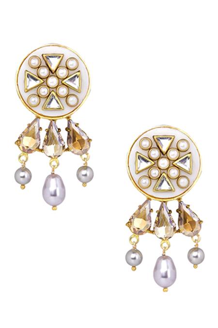 Buy Bblingg Gold Plated Pearls, Crystals, Smocking Ruheen Choker Set Online at Aza Fashions Buy_Bblingg_Gold Plated Pearls, Crystals, Smocking Ruheen Choker Set _Online_at_Aza_Fashions