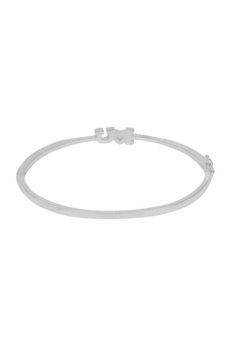 Sangeeta Boochra_Silver Plated Cubic Zirconia Shaya To Bracelet_Online_at_Aza_Fashions