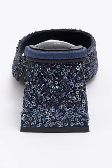 Buy Doux Amour Blue Sequins Valencia Nebula Galaxy Embellished Heels Online at Aza Fashions Buy_Doux Amour_Blue Sequins Valencia Nebula Galaxy Embellished Heels _Online_at_Aza_Fashions