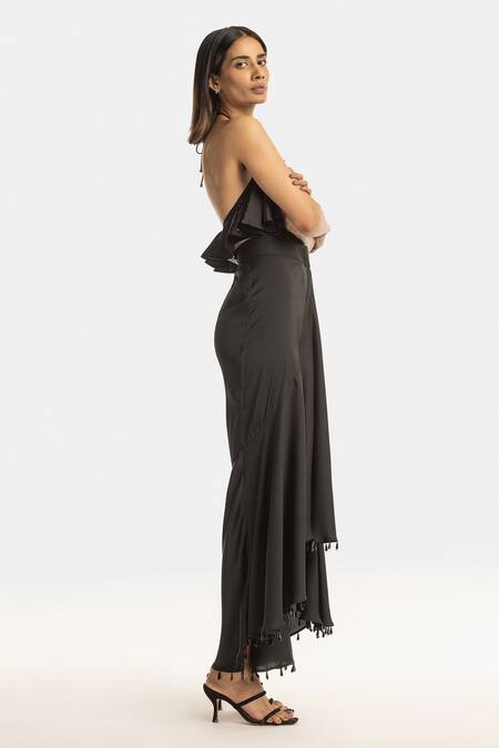 Buy 431-88 By Shweta Kapur Black Satin Crystals Raindrop Skirt Online at Aza Fashions Buy_431-88 By Shweta Kapur_Black Satin Crystals Raindrop Skirt_Online_at_Aza_Fashions