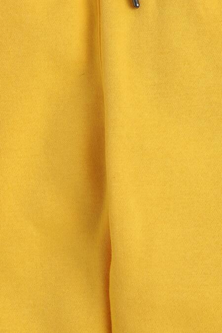 Buy_Knitting Doodles_Yellow Fleece Printed Six Pack Top And Joggers Set