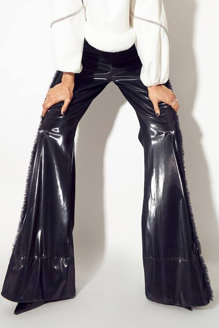 Sameer Madan Black Lace The Thelma Pant Online at Aza Fashions Sameer Madan_Black Lace The Thelma Pant _Online_at_Aza_Fashions