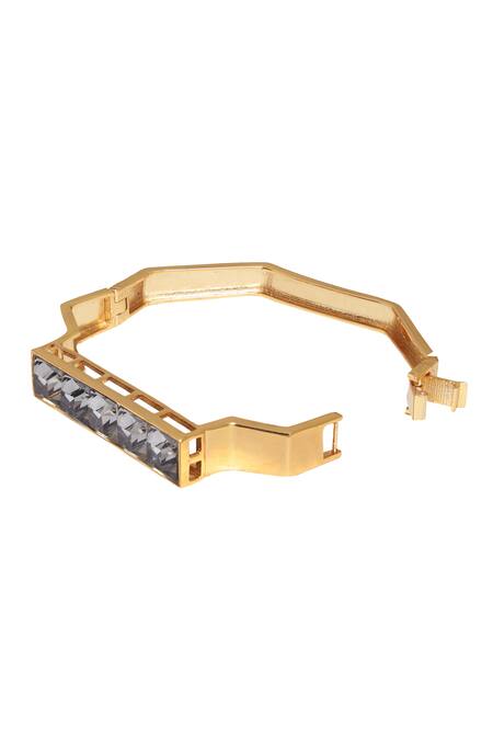 Esme By Aashna Dalmia_Grey Embellished Bead Bracelet _Online_at_Aza_Fashions