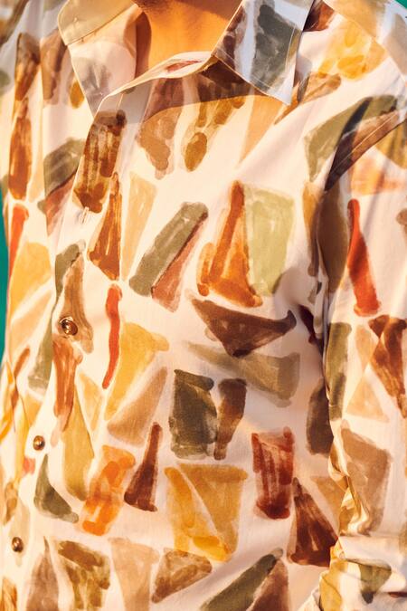 Buy_Philocaly_Multi Color Cotton Collage Abstract Print Shirt_Online_at_Aza_Fashions