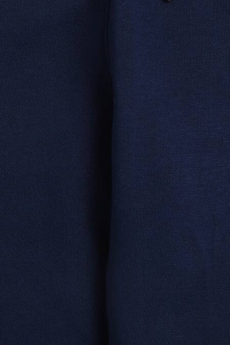 Buy_Knitting Doodles_Blue Fleece Printed Super Boy Jacket And Joggers Set