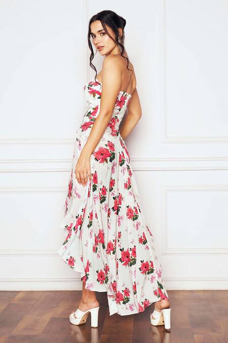 Shop SAKSHI GIRRI Ivory Crepe Embroidery Sweetheart Neck Floral Print Corset And Maxi Skirt Set Online at Aza Fashions Shop_SAKSHI GIRRI_Ivory Crepe Embroidery Sweetheart Neck Floral Print Corset And Maxi Skirt Set_Online_at_Aza_Fashions