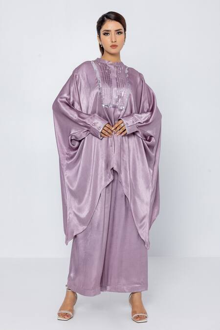 Sartoriale Purple Viscose Sequins Bandeau Neck Yoke Embroidered Top And Pant Set Online at Aza Fashions Sartoriale_Purple Viscose Sequins Bandeau Neck Yoke Embroidered Top And Pant Set _Online_at_Aza_Fashions