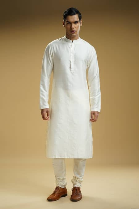 Kommal Sood Off White Georgette, Cotton, Silk Embroidery Jaal Sherwani Set With Stole Online at Aza Fashions Kommal Sood_Off White Georgette, Cotton, Silk Embroidery Jaal Sherwani Set With Stole _Online_at_Aza_Fashions