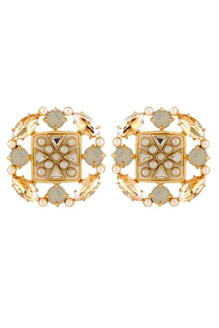 Buy Bblingg Multi Color Crystals, Pearls Suhaaya Mini Embellished Studs Online at Aza Fashions Buy_Bblingg_Multi Color Crystals, Pearls Suhaaya Mini Embellished Studs _Online_at_Aza_Fashions