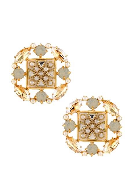 Bblingg Multi Color Crystals, Pearls Suhaaya Mini Embellished Studs at Aza Fashions Bblingg_Multi Color Crystals, Pearls Suhaaya Mini Embellished Studs _at_Aza_Fashions