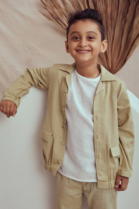 Buy The Right Cut Green Linen, Cotton Finley Shirt Jacket And Pant Set Online at Aza Fashions Buy_The Right Cut_Green Linen, Cotton Finley Shirt Jacket And Pant Set_Online_at_Aza_Fashions