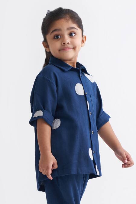 Buy_Three_Blue Button-down Top _Online_at_Aza_Fashions