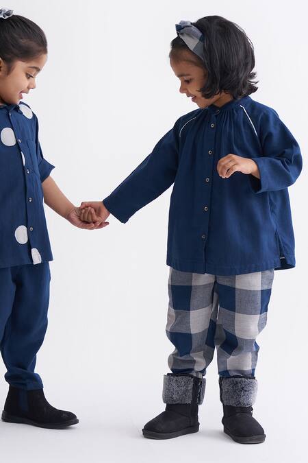 Three_Blue Full Sleeved Top _Online_at_Aza_Fashions