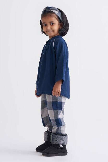 Shop_Three_Blue Full Sleeved Top _Online_at_Aza_Fashions