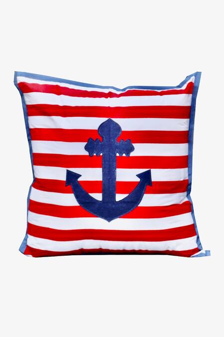 My Gift Booth Red Cotton Print Anchor Teepee Tent With Mat at Aza Fashions My Gift Booth_Red Cotton Print Anchor Teepee Tent With Mat_at_Aza_Fashions