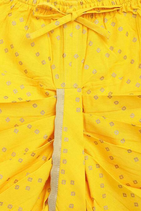 Shop_Tiber Taber_Red Cotton Printed Angrakha Kurta And Dhoti Pant Set