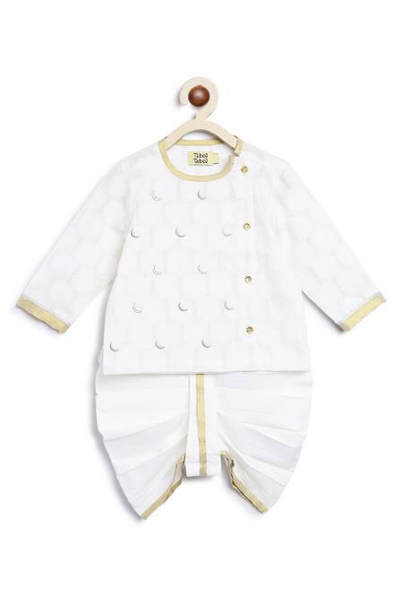 Buy Tiber Taber White Cotton Embroidery Moon Kurta And Dhoti Set Online at Aza Fashions Buy_Tiber Taber_White Cotton Embroidery Moon Kurta And Dhoti Set _Online_at_Aza_Fashions