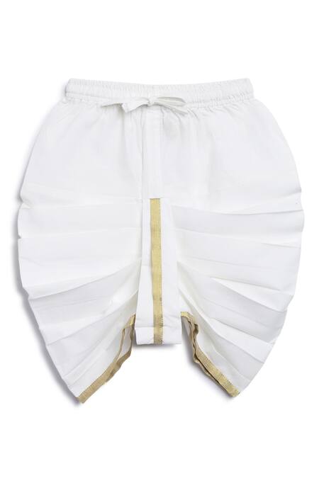 Buy Tiber Taber White Cotton Embroidery Moon Kurta And Dhoti Set Buy_Tiber Taber_White Cotton Embroidery Moon Kurta And Dhoti Set