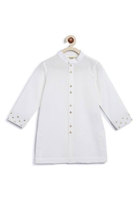 Buy Tiber Taber White Cotton Embroidery Heart Bundi And Pant Set Online at Aza Fashions Buy_Tiber Taber_White Cotton Embroidery Heart Bundi And Pant Set _Online_at_Aza_Fashions