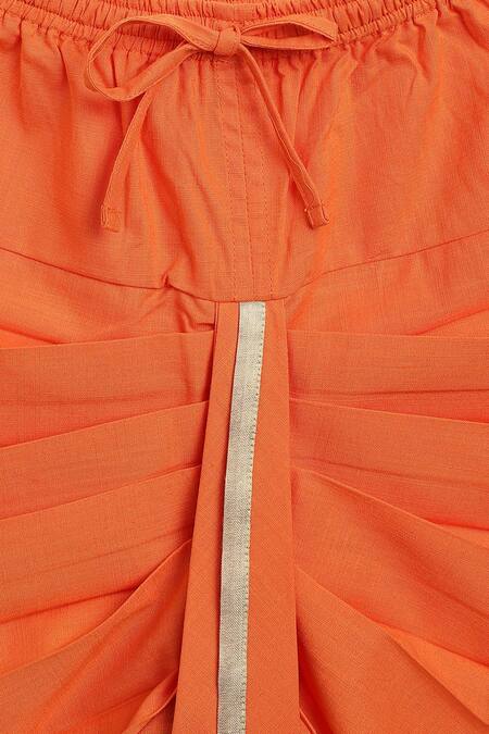 Tiber Taber White Cotton Embroidery Hanuman Kurta Set at Aza Fashions Tiber Taber_White Cotton Embroidery Hanuman Kurta Set _at_Aza_Fashions